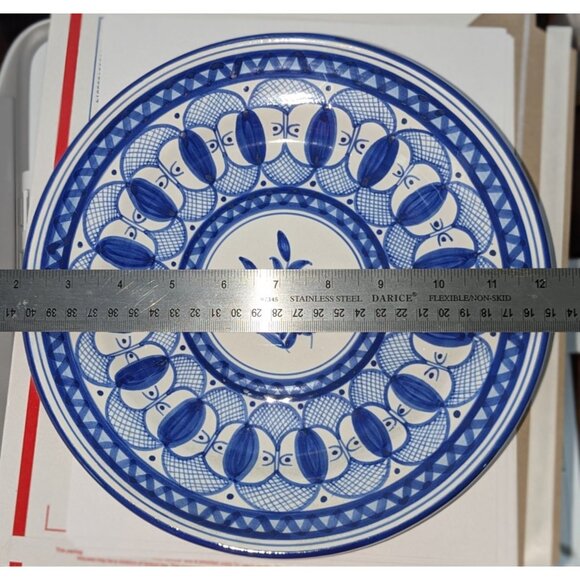 Hand-Painted Spanish Ceramic Wall Plate Ladies Faces Olive Motif Artespana Figrs - Picture 11 of 12